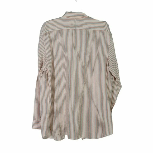 Banana Republic Blue Orange Striped Cotton Linen - Picture 4 of 5